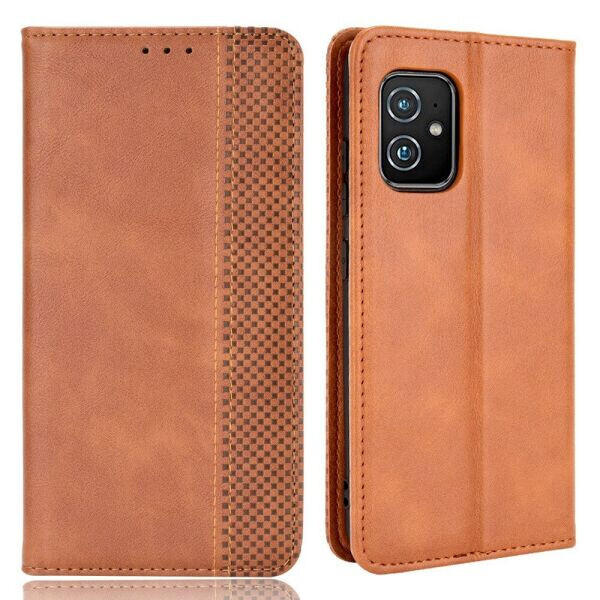 

Чехол Deexe Retro Style для ASUS Zenfone 8 (ZS590KS) - Brown