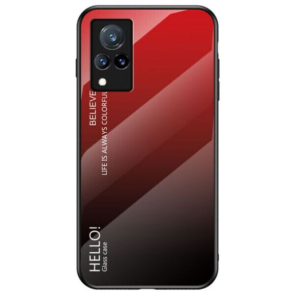 

Защитный чехол Deexe Gradient Color для VIVO V21 - Black / Red