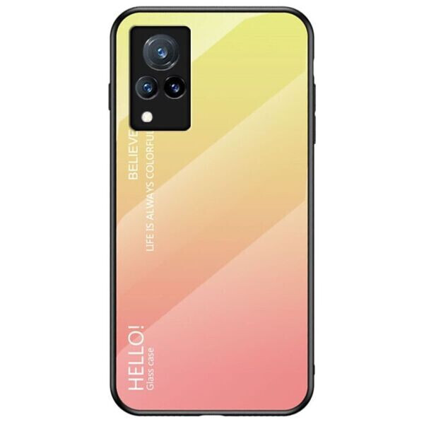 

Защитный чехол Deexe Gradient Color для VIVO V21 - Yellow / Pink