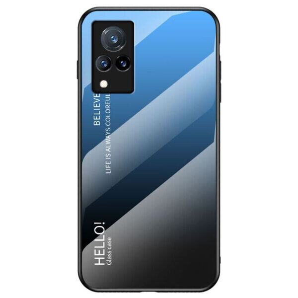

Защитный чехол Deexe Gradient Color для VIVO V21 - Black / Blue