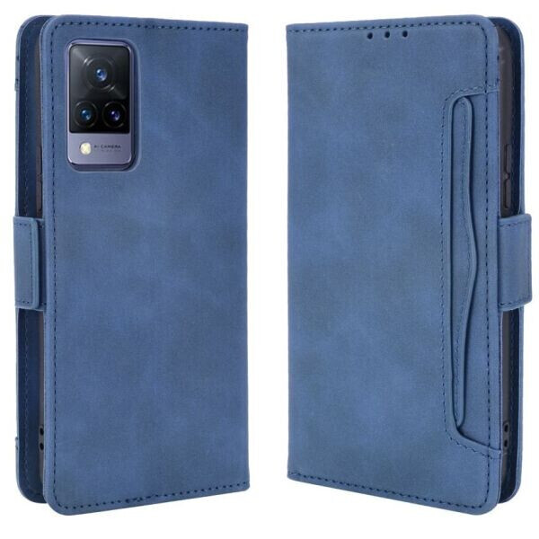 

Чехол Deexe Wallet Stand для VIVO V21 - Blue