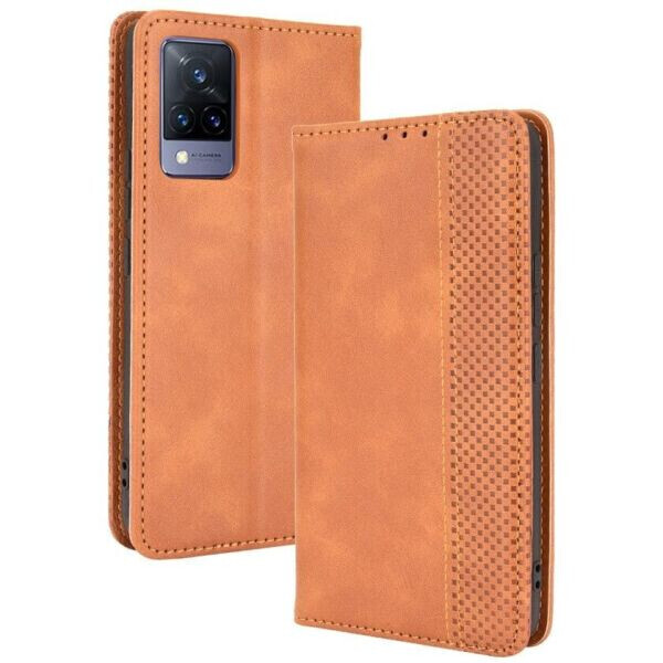 

Чехол Deexe Retro Style для VIVO V21 - Brown