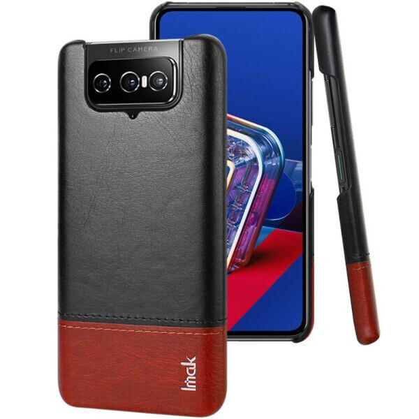 

Защитный чехол IMAK Leather Series для ASUS Zenfone 8 Flip (ZS672KS) - Black / Red