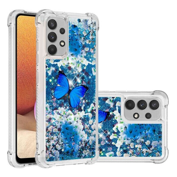 

Силиконовый (TPU) чехол Deexe Fashion Glitter для Samsung Galaxy A32 (А325) - Blue Butterfly