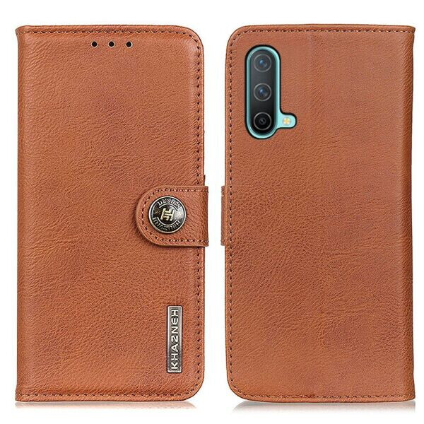 

Чехол-книжка KHAZNEH Wallet Cover для OnePlus Nord CE - Brown