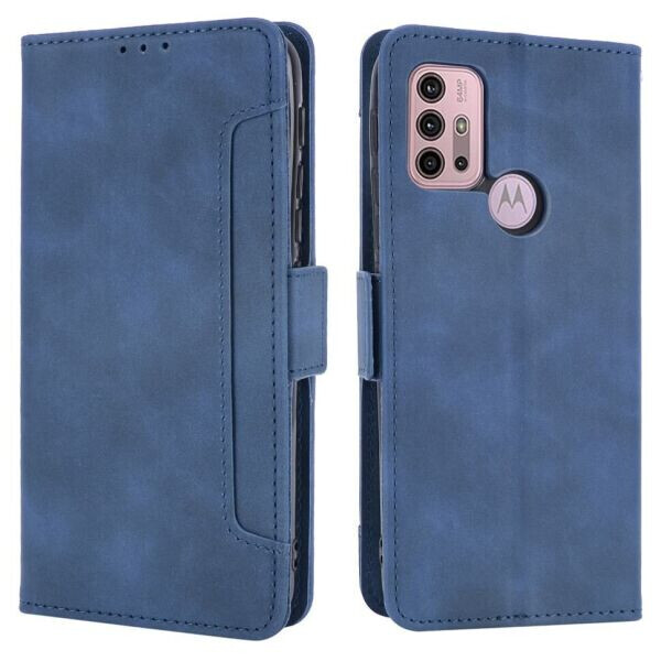 

Чехол Deexe Wallet Stand для Motorola Moto G10 / Moto G20 / Moto G30 - Blue