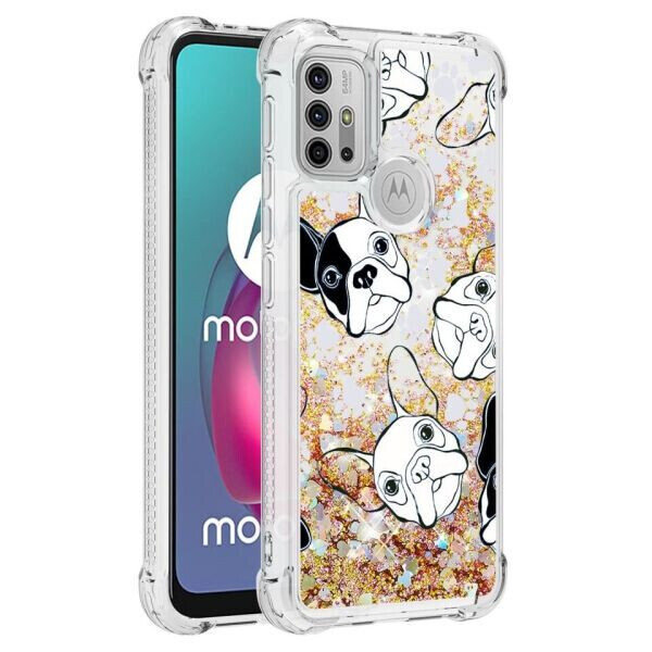 

Силиконовый (TPU) чехол Deexe Fashion Glitter для Motorola Moto G10 / Moto G20 / Moto G30 - Dog