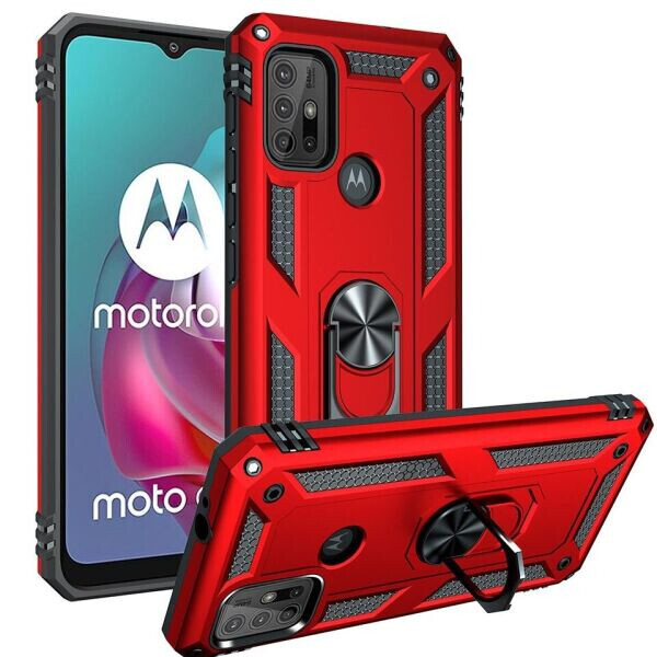 

Защитный чехол Deexe Armor Case для Motorola Moto G10 / Moto G20 / Moto G30 - Red