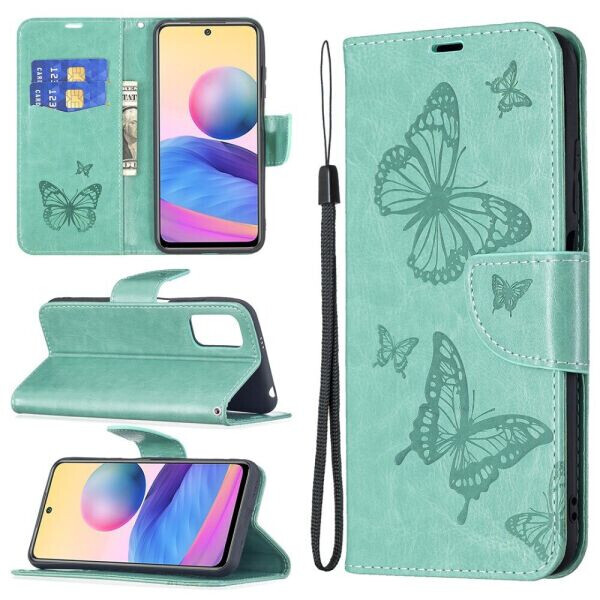 

Чехол UniCase Butterfly Pattern для Xiaomi Redmi Note 10 5G / Poco M3 Pro - Green