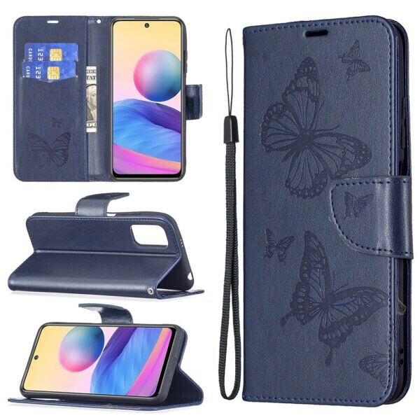 

Чехол UniCase Butterfly Pattern для Xiaomi Redmi Note 10 5G / Poco M3 Pro - Blue