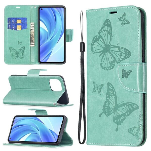 

Чехол UniCase Butterfly Pattern для Xiaomi Mi 11 Lite - Green