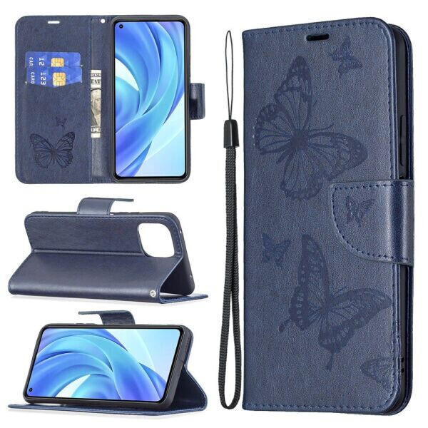 

Чехол UniCase Butterfly Pattern для Xiaomi Mi 11 Lite - Dark Blue