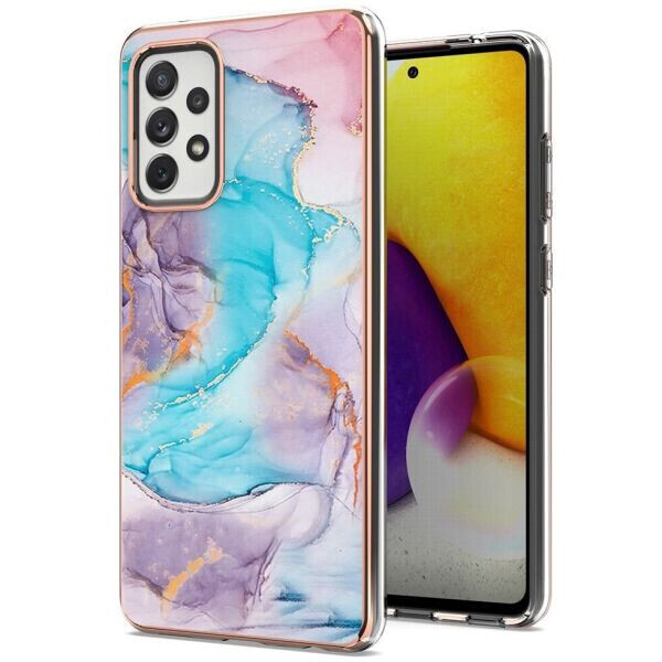

Защитный чехол Deexe Fashion Case для Samsung Galaxy A72 (А725) - Milky Way Marble Blue