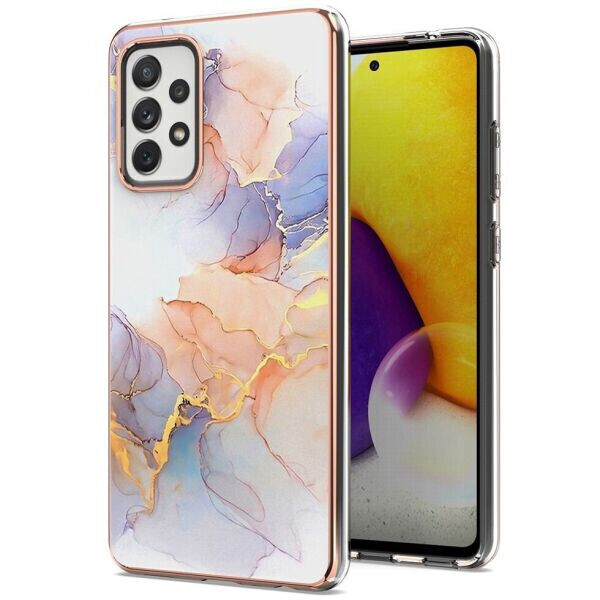 

Защитный чехол Deexe Fashion Case для Samsung Galaxy A72 (А725) - Milky Way Marble White