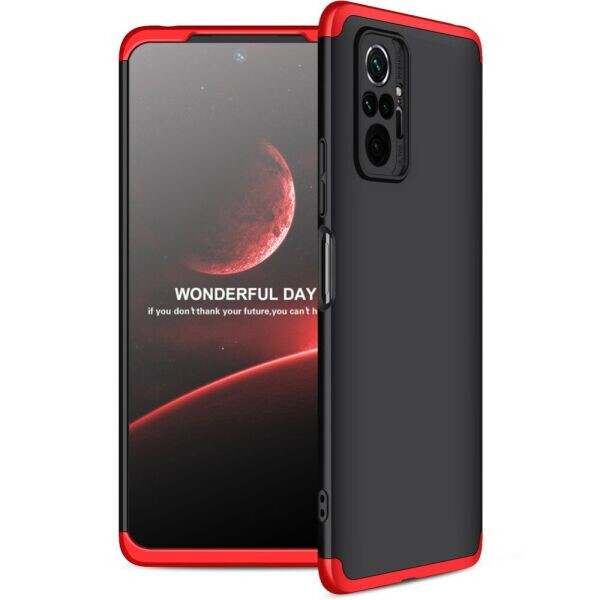 

Защитный чехол GKK Double Dip Case для Xiaomi Redmi Note 10 Pro - Black / Red