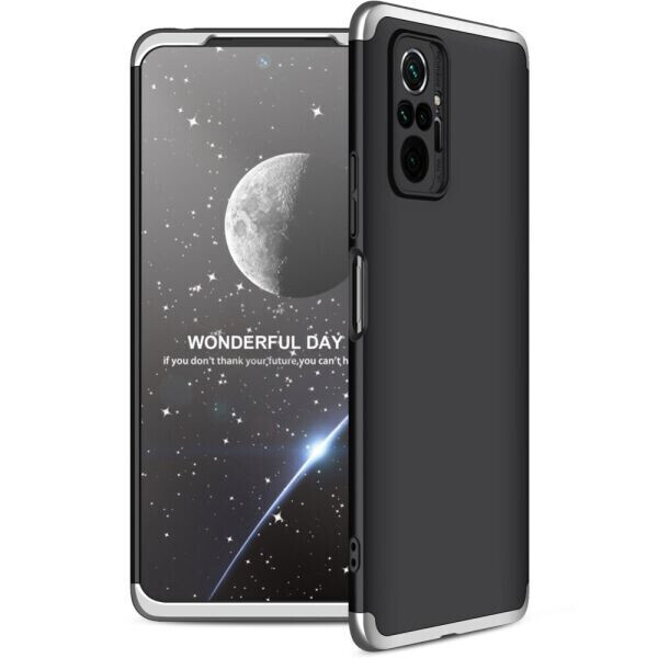 

Защитный чехол GKK Double Dip Case для Xiaomi Redmi Note 10 Pro - Black / Silver