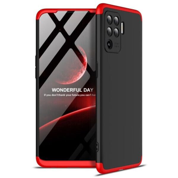 

Защитный чехол GKK Double Dip Case для OPPO Reno 5 Lite - Black / Red