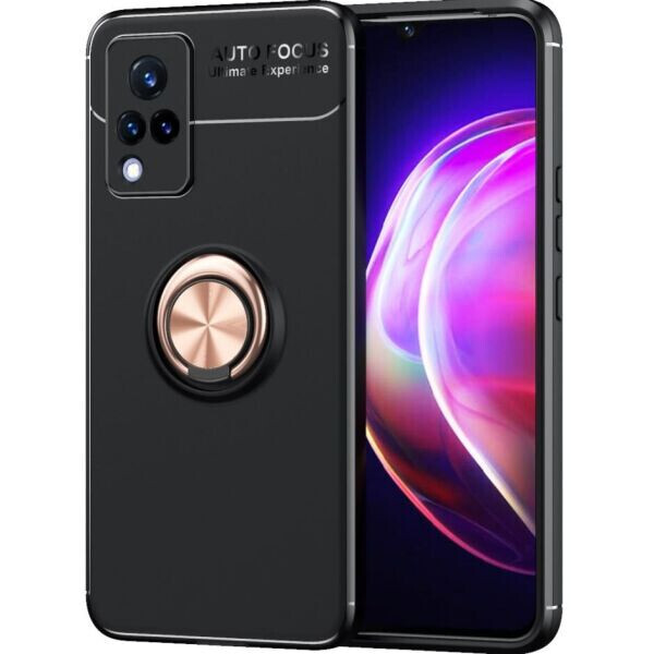 

Защитный чехол UniCase Magnetic Ring для VIVO V21 - Black / Rose Gold