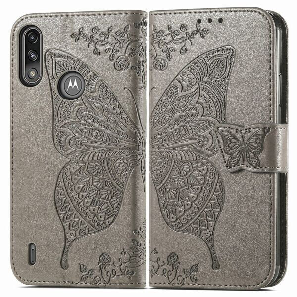 

Чехол UniCase Butterfly Pattern для Motorola Moto E7 Power / Moto E7i / Moto E7i Power - Grey