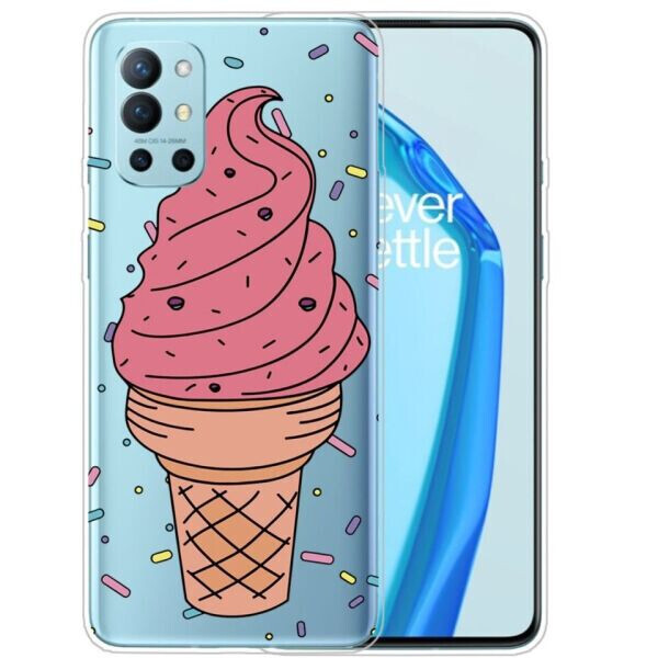 

Силиконовый (TPU) чехол Deexe Pretty Glossy для OnePlus 9R - Pink Ice Cream