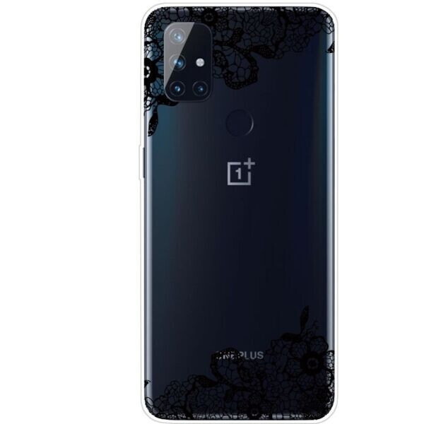 

Силиконовый (TPU) чехол Deexe Pretty Glossy для OnePlus Nord N100 - Lace Flower