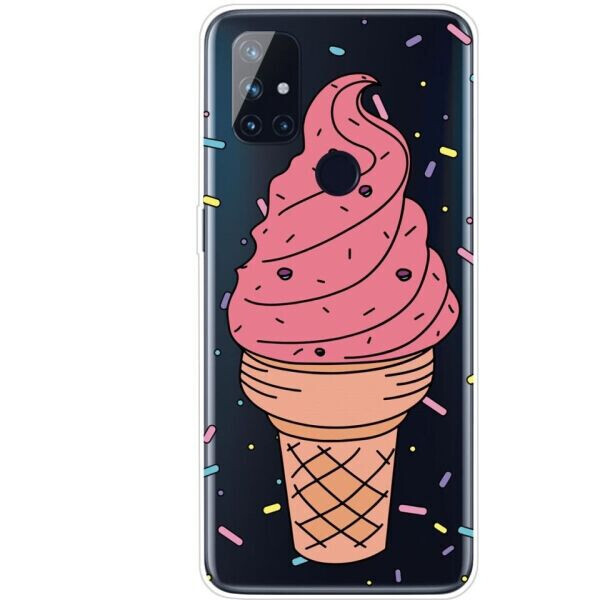 

Силиконовый (TPU) чехол Deexe Pretty Glossy для OnePlus Nord N100 - Pink Ice Cream