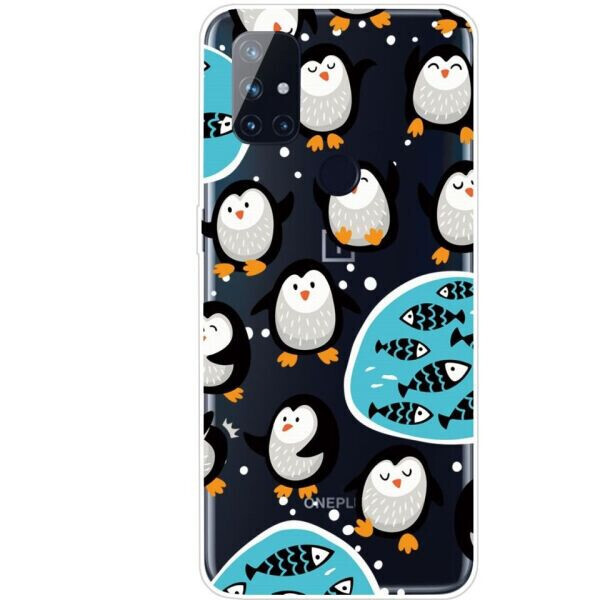 

Силиконовый (TPU) чехол Deexe Pretty Glossy для OnePlus Nord N100 - Penguin
