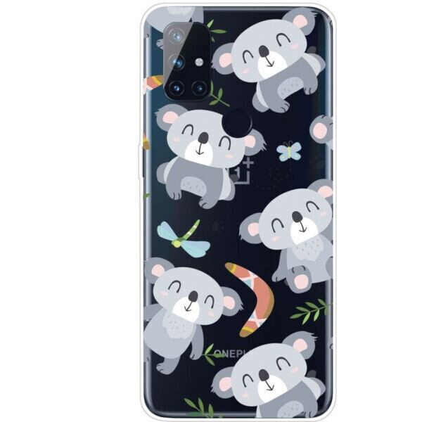 

Силиконовый (TPU) чехол Deexe Pretty Glossy для OnePlus Nord N100 - Grey Bear