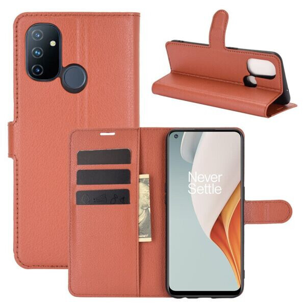

Чехол-книжка Deexe Book Type для OnePlus Nord N100 - Brown