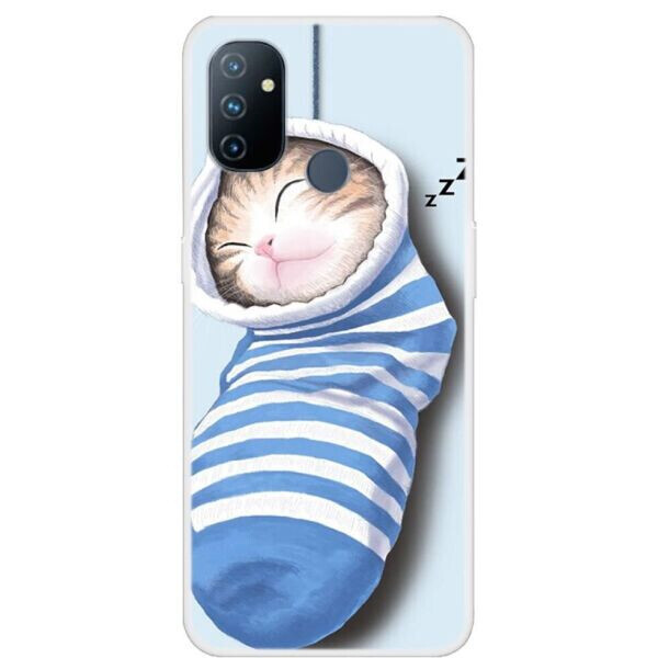 

Силиконовый (TPU) чехол Deexe Life Style для OnePlus Nord N100 - Cat