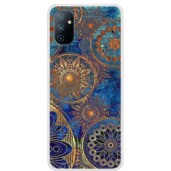 

Силиконовый (TPU) чехол Deexe Life Style для OnePlus Nord N100 - Gold Flower Pattern