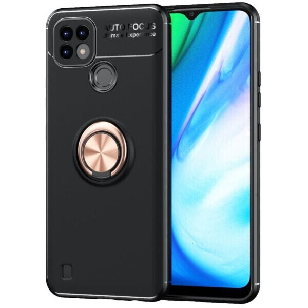 

Защитный чехол UniCase Magnetic Ring для Realme C21 - Black / Rose Gold