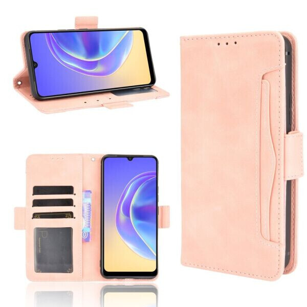 

Чехол Deexe Wallet Stand для VIVO V21e - Pink
