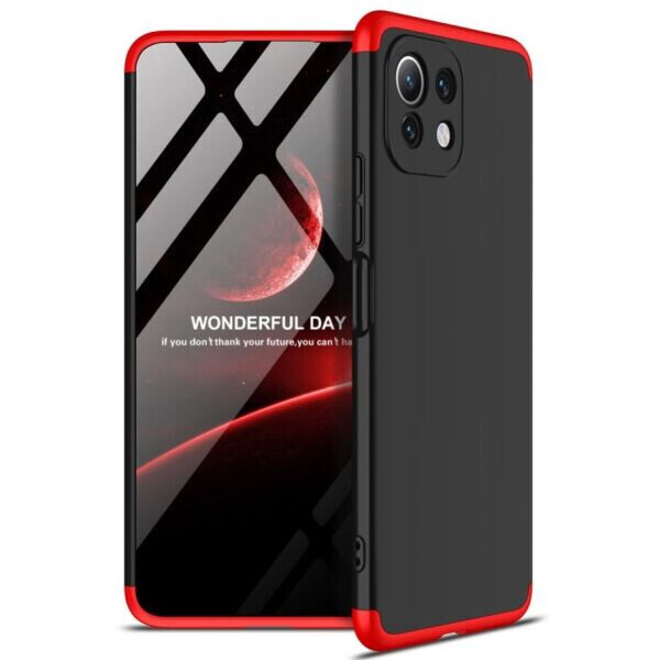 

Защитный чехол GKK Double Dip Case для Xiaomi Mi 11 Lite - Black / Red