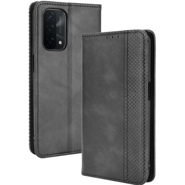 

Чехол Deexe Retro Style для OPPO A54 5G / A74 5G - Black