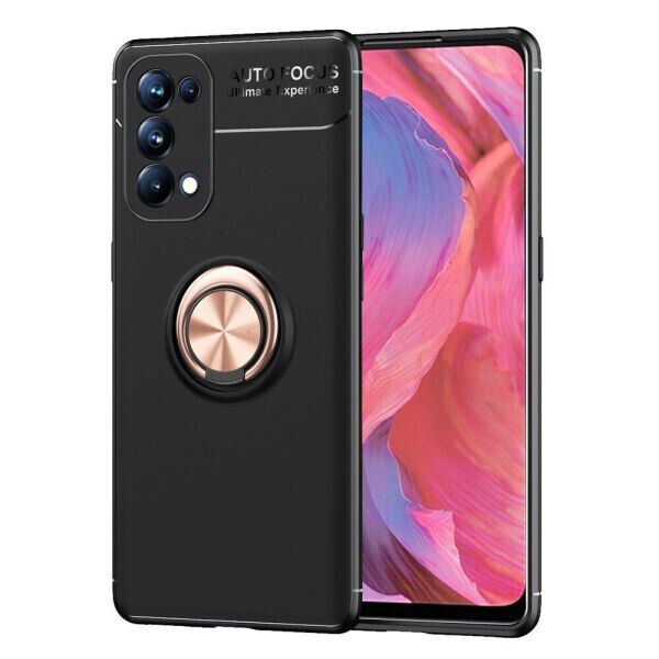 

Защитный чехол UniCase Magnetic Ring для OPPO A54 5G / A74 5G - Black / Rose gold