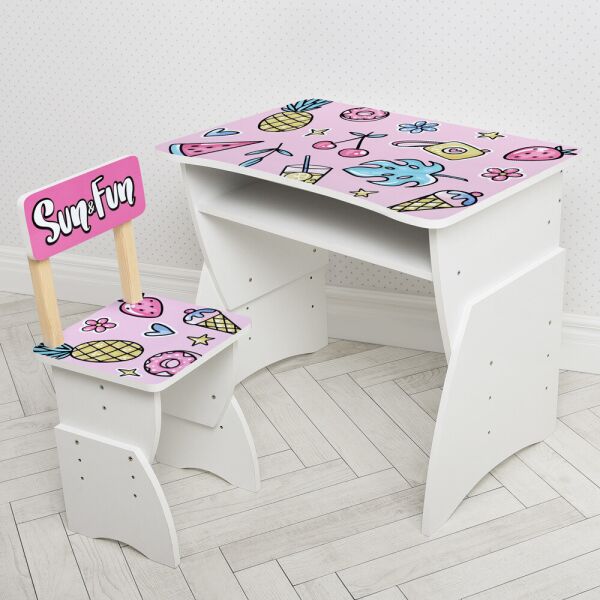 

Парта со стульчиком Bambi Fruits 905-130-2R Pink (905-130-2R)