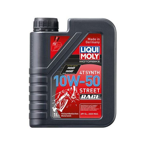 

Масло для 4-тактных двигателей LIQUI MOLY Motorbike 4T Synth 10W-50 Street Race 1 л.
