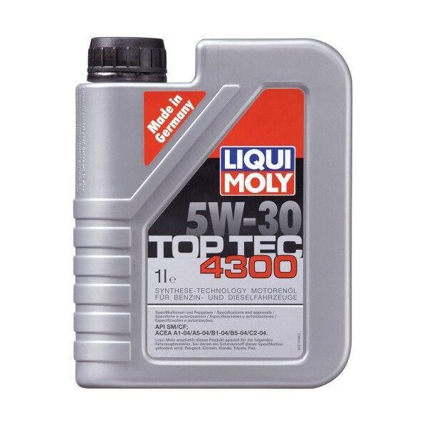 

Синтетическое моторное масло Liqui Moly Top Tec 4300 SAE 5W-30 1 л.