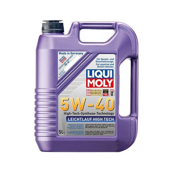 

Синтетическое моторное масло Liqui Moly Leichtlauf High Tech 5W-40 5 л.