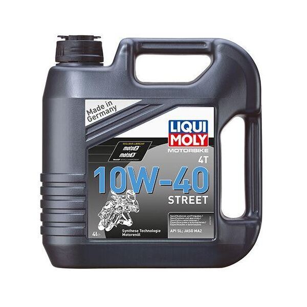 

Масло для 4-тактных двигателей LIQUI MOLY Motorbike 4T 10W-40 Street 4 л.