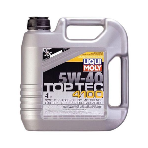 

Синтетическое моторное масло Liqui Moly Top Tec 4100 SAE 5W-40 4 л.