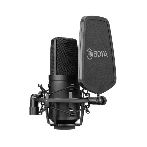 

Студийный микрофон BOYA BY-M1000 с большой диафрагмой 34мм всенаправленный конденсаторный (F_4967-13591)