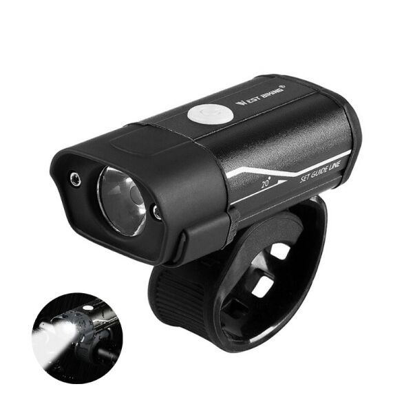 

Велосипедная фара West Biking 0701181 Black металлическая велофара LED фонарь для велосипеда (F_5092-15550)