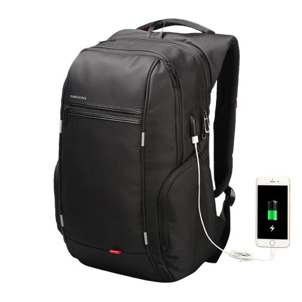 

Рюкзак городской Kingsons KS3140W Black 15.6" с USB-разъемом влагозащищенный потайной карман боковые карманы (F_4204-12220)