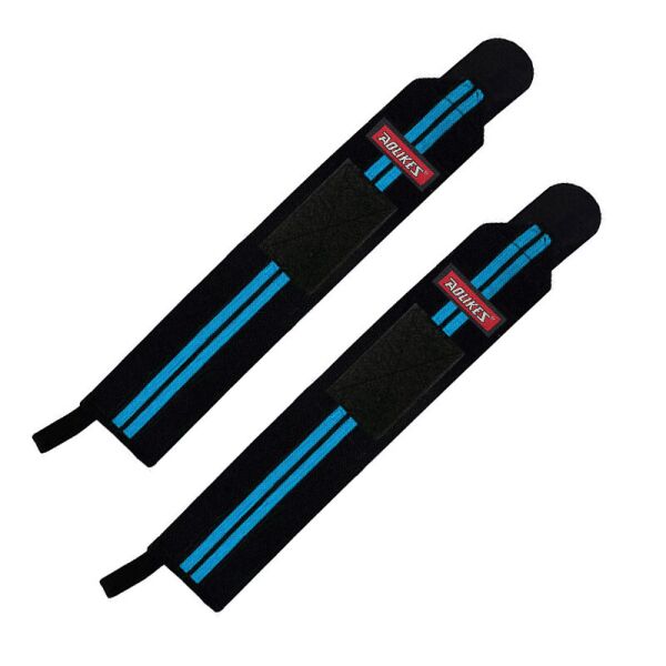 

Кистевые бинты для запястий AOLIKES A-1538 Black + Blue для тяжелой атлетики зажима (F_4663-21319)