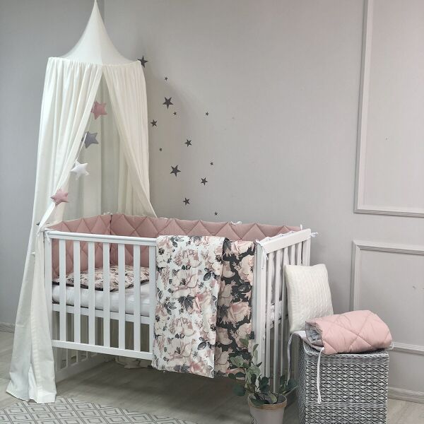

Комплект детского постельного Baby Mix Акварельные цветы стандарт 0291598