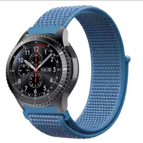 

Ремешок для Samsung Galaxy Watch 42 | 3 41mm | Active | Active 2 нейлоновый 20мм липучка Голубой BeWatch (1011302)