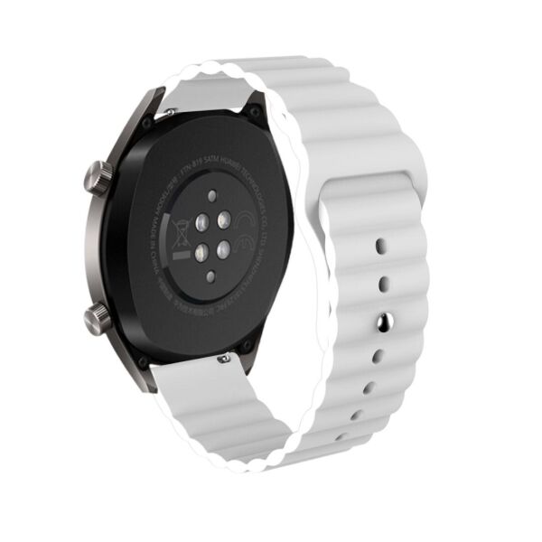 

Ремешок для Mobvoi TicWatch Pro 3 | Huawei Watch GT 2 46mm | GT 2 Pro/Е силиконовый 22мм Wave BeWatch Белый (1020702)