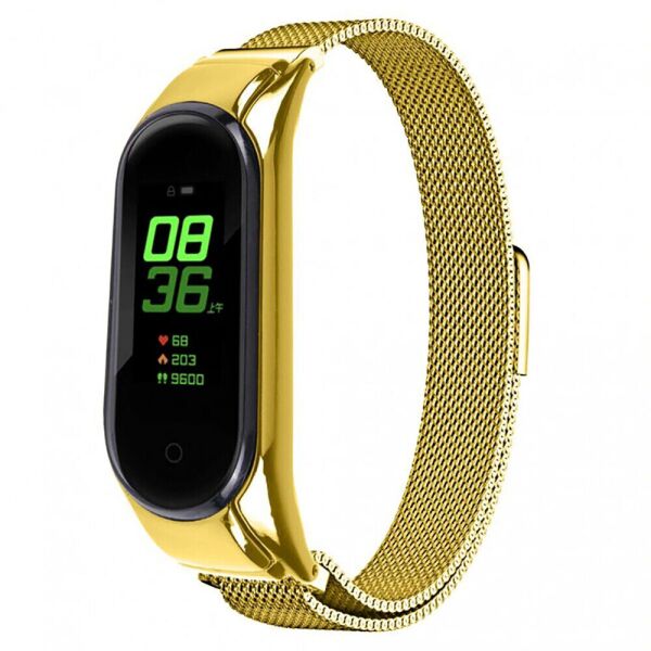 

Браслет для Mi Band 5 | 6 миланская петля с магнитной застежкой Ремешок BeWatch Золотистый (1540216)